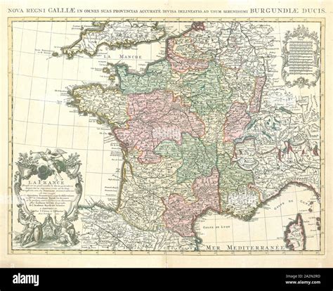 Carte de France. Lisle, Guillaume de, 1675.